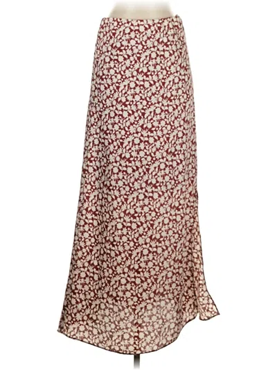 Pre-owned Halogen Casual Skirt In Burgundy