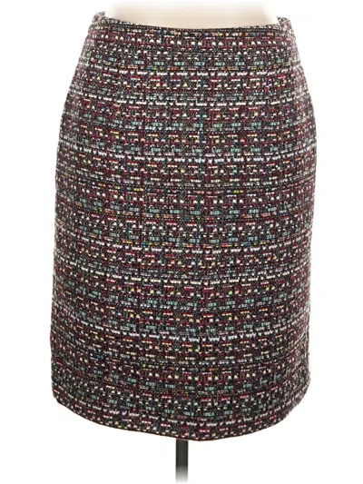 Pre-owned Halogen Casual Skirt In Burgundy