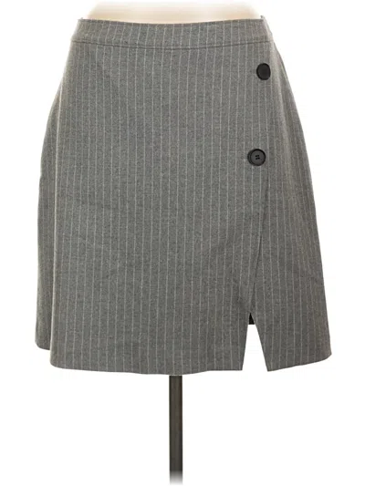 Pre-owned Halogen Casual Skirt In Gray
