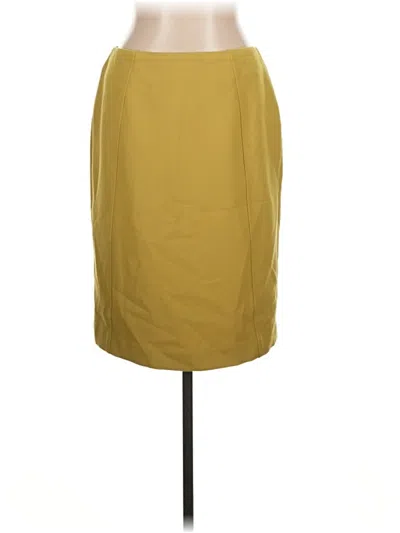 Pre-owned Halogen Casual Skirt In Yellow