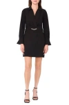 Halogen ® Chain Long Sleeve Minidress In Black