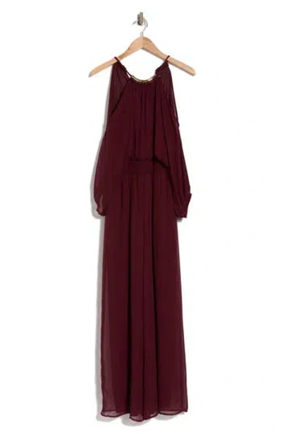 Halogen ® Chiffon Halter Jumpsuit In Mulberry Purple