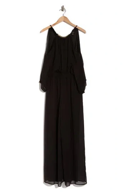 Halogen ® Chiffon Halter Jumpsuit In Rich Black