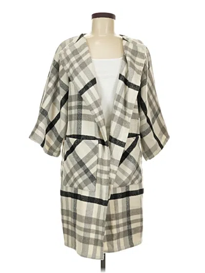 Pre-owned Halogen Coat In Ivory