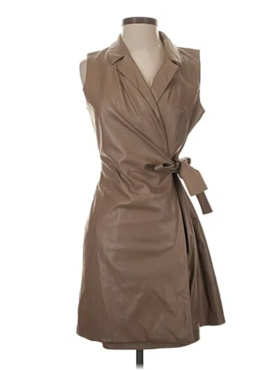 Pre-owned Halogen Cocktail Dress In Brown