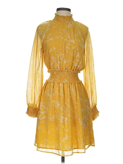 Pre-owned Halogen Cocktail Dress In Yellow