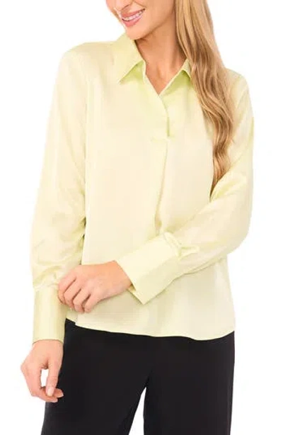 Halogen ® Collared Charmeuse Popover Top In Neutral