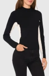 Halogen ® Colorblock Mock Neck Sweater
