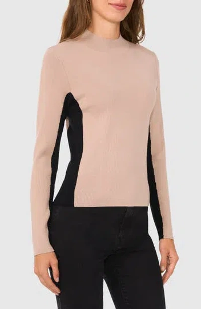 Halogen ® Colorblock Mock Neck Sweater