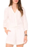Halogen ® Cotton Button-up Top In White