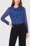 Halogen ® Cowl Neck Chiffon Top In Twilight Blue Print