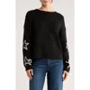 Halogen ® Cozy Star Sleeve Sweater In Black