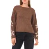 Halogen ® Cozy Star Sleeve Sweater In Brown