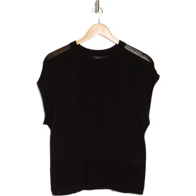 Halogen ® Crewneck Rib Sweater Top In Rich Black