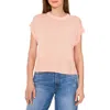 Halogen ® Crewneck Rib Sweater Top In Sugar Peach