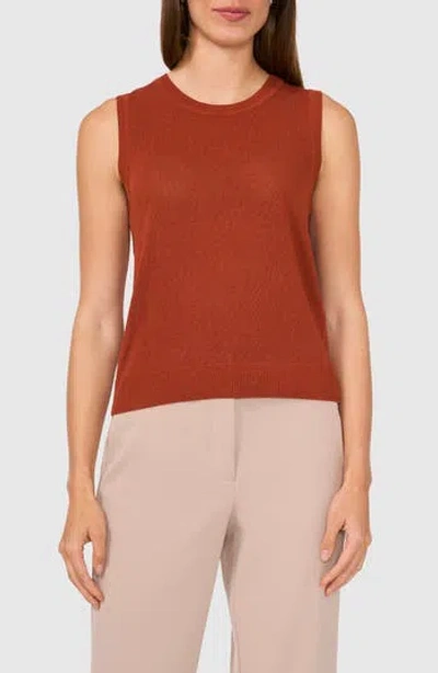Halogen ® Crewneck Sweater Tank In Brown