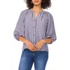 Halogen ® Crinkle Puff Sleeve Button-up Shirt In Blue
