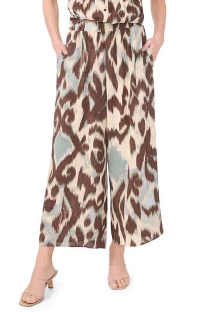 Halogen ® Crinkle Wide Leg Pants In Brown