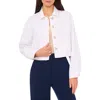 Halogen ® Crop Linen Blend Jacket In Bright White