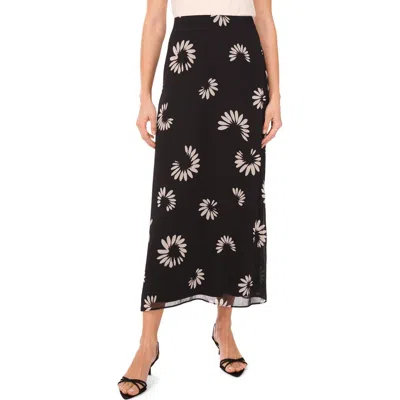 Halogen ® Daisy Print Maxi Skirt In Black