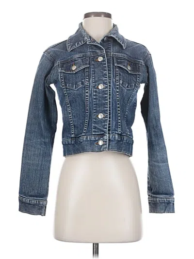 Pre-owned Halogen Denim Jacket In Blue