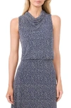 Halogen ® Ditsy Cowl Neck Sleeveless Mesh Top