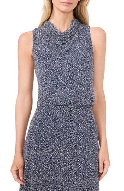 Halogen ® Ditsy Cowl Neck Sleeveless Mesh Top