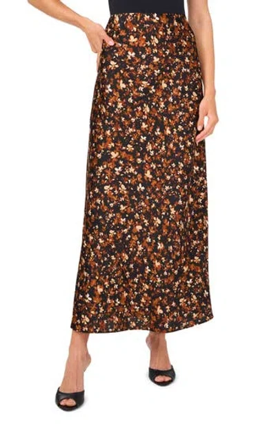 Halogen ® Ditsy Print Skirt In Rich Black Willow
