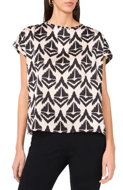 Halogen ® Dolman Sleeve Back Tie Top In Soft Cream Ikat Print