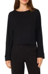 Halogen ® Dolman Sleeve Sweatshirt In Rich Black