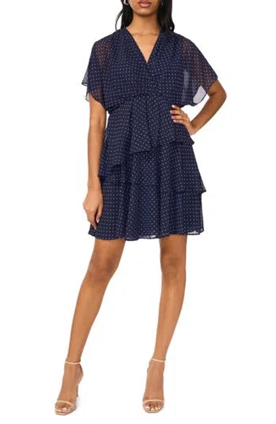 Halogen ® Dolman Sleeve Tiered Dress In Classic Navy