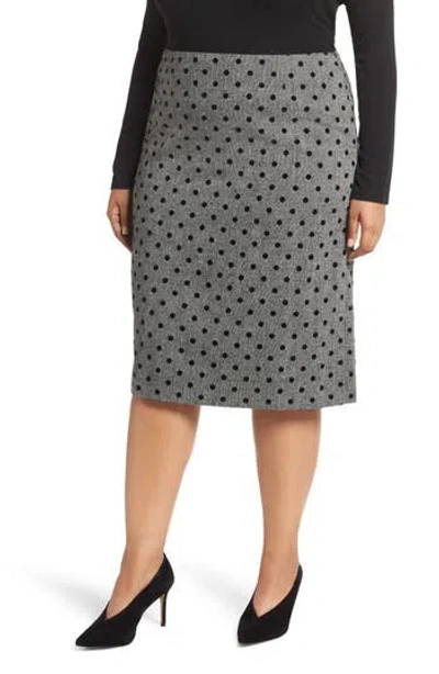 Halogen ® Dot Pencil Skirt In Gray