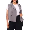 Halogen ® Double Breasted Trench Vest In Gray