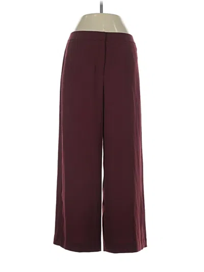 Pre-owned Halogen Dress Pants In Burgundy