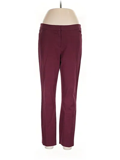 Pre-owned Halogen Dress Pants In Burgundy
