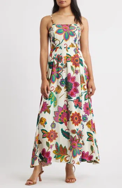 Halogen ® Empire Waist Beaded Strap Midi Dress In Multi