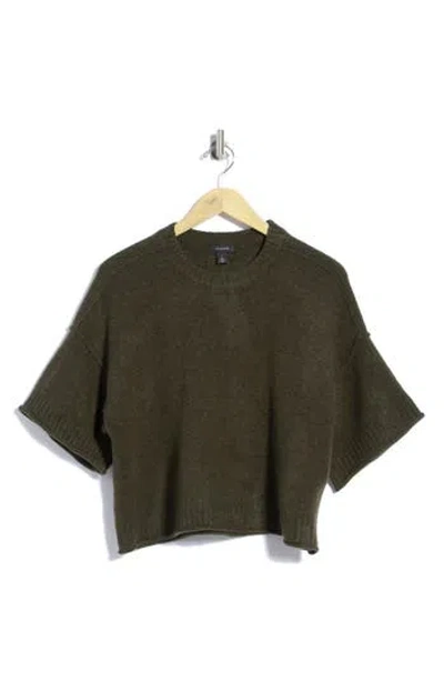 Halogen ® Exposed Seam Drop Shoulder Sweater In Deep Olive