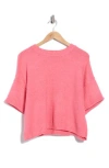 Halogen ® Exposed Seam Drop Shoulder Sweater In Pink