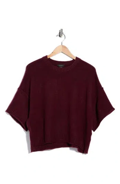 Halogen ® Exposed Seam Drop Shoulder Sweater In Wine