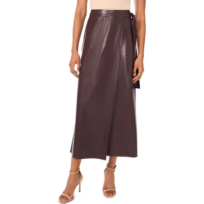 Halogen ® Faux Leather Side Tie Skirt In Brown