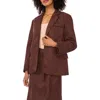 Halogen ® Faux Suede Blazer In Brown