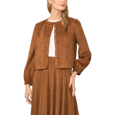 Halogen ® Faux Suede Jacket In Brown