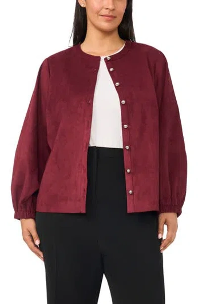 Halogen ® Faux Suede Jacket In Burgundy