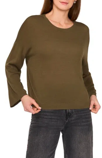 Halogen ® Fine Gauge Crewneck Sweater In Grapeleaf