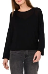 Halogen ® Fine Gauge Crewneck Sweater In Rich Black