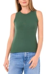 Halogen ® Fitted Ribbed Tank Top In Green
