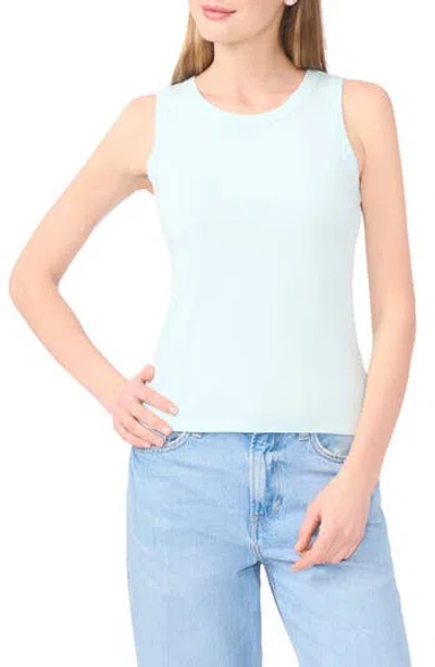 Halogen ® Fitted Ribbed Tank Top In Blue