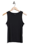 Halogen ® Fitted Ribbed Tank Top In Black