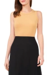 Halogen ® Fitted Ribbed Tank Top In Dark Yellow Taffy