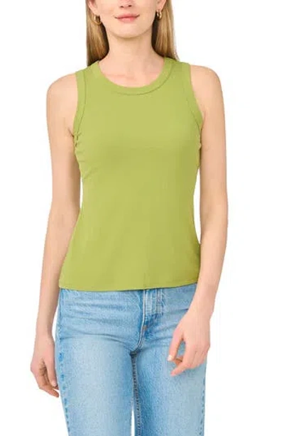 Halogen ® Fitted Ribbed Tank Top In Green